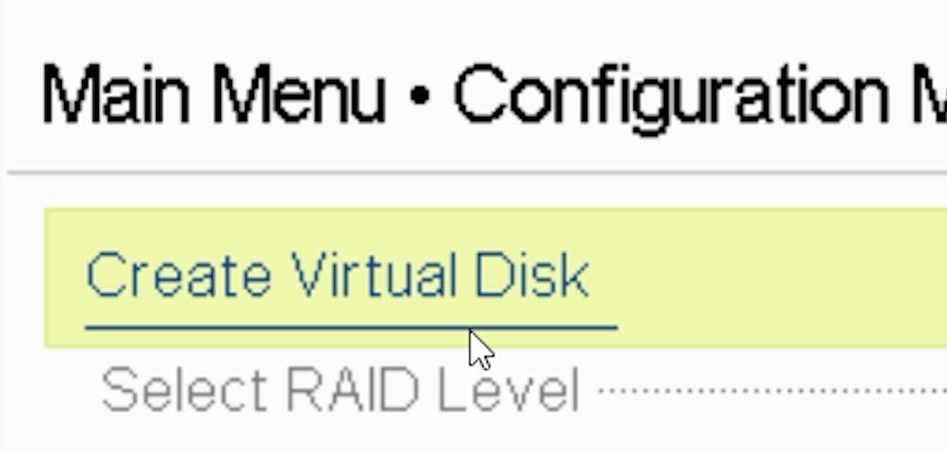 Setting Up a RAID 1 Virtual Disk in UEFI