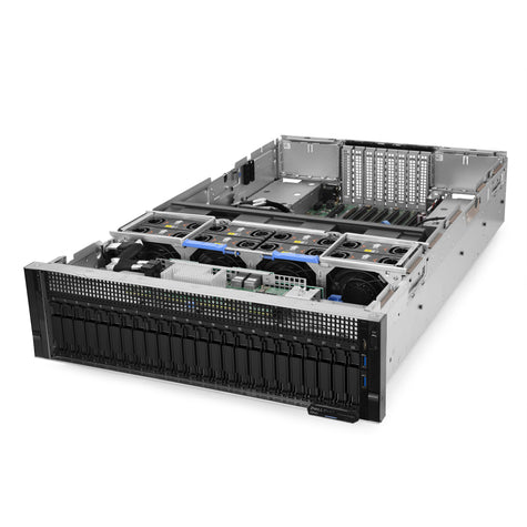 3U 24-Bay PowerEdge R940 2.5'' SAS \/ SATA quarter turn, lid open view CORE00