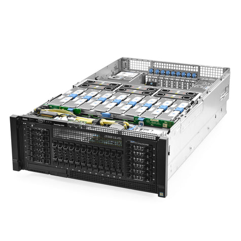 4U 24-Bay PowerEdge R930 2.5'' SAS \/ SATA quarter turn, lid open view TM-930-SAP-017