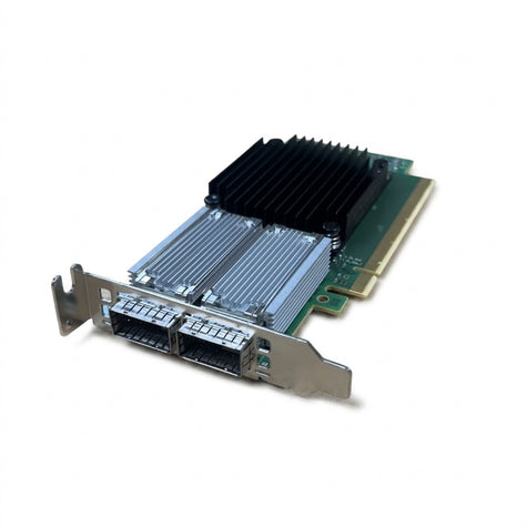 Dell 9FTMY MCX516A-CDAT Dual-Port 100GB QSFP28 PCIe 4.0 x16 NIC Half Height Brkt Product Image 1